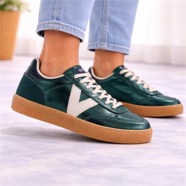 Victoria Berlin Metallic Gumsole Trainer - Green Metallic
